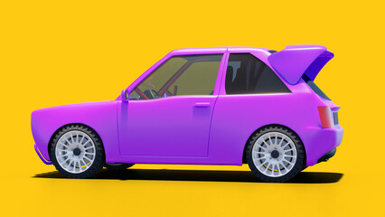 Cartoony Looking Concept Rally car 3d Model