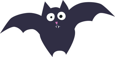 Funny monster bat. Vector element isolated on white background