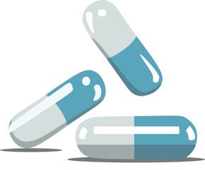 pills health medication vitamins illustration