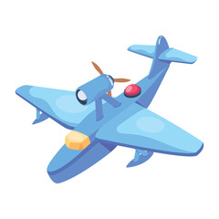 Download isometric icon of aircraft 