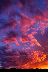 Amazing Sunset or Sunrise Sky with Orange Pink Purple and Blue