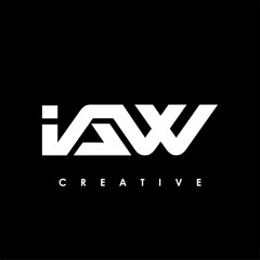 IAW Letter Initial Logo Design Template Vector Illustration
