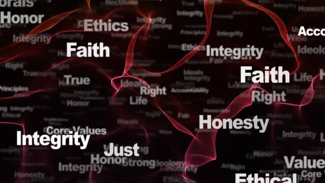 INTEGRITY Keywords Animation, Background, Loop, 4k
