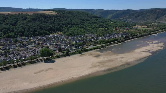Osterspai & Oberspay bei Niedrigwasser 2022