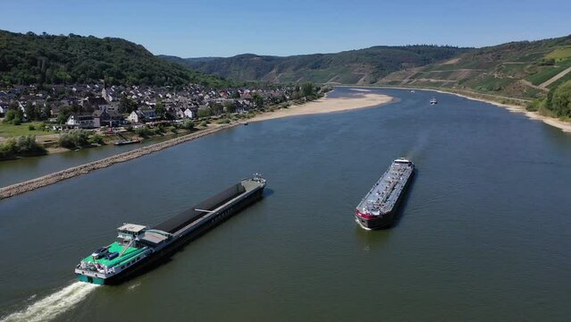 Osterspai & Oberspay bei Niedrigwasser 2022