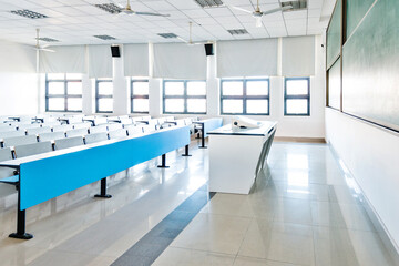 Empty classroom in an university