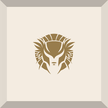 recommend clip art: simple valkyrie head logo for symbol or icon