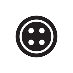 Shirt Button Icon Vector Illustration Flat Design Trendy