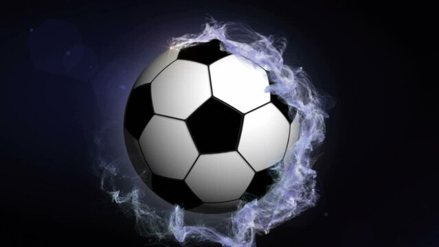 Rotating Soccer Ball and Particles Around, Loopable
