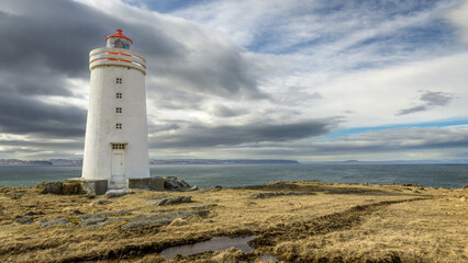 The Lighthouse in the north coast of Iceland