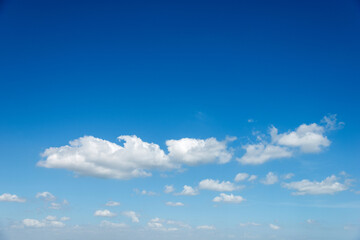 Blue sky with white clouds for background