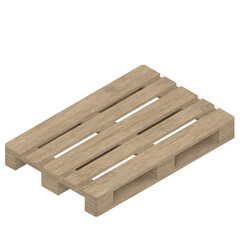 3d rendering illustration of a wooden Euro pallet skid