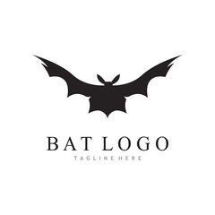 bat vector icon logo template