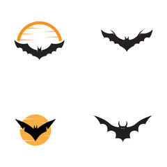 Naklejka premium bat vector icon logo template