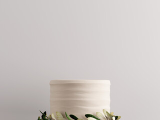 cake topper mockup, 3d render