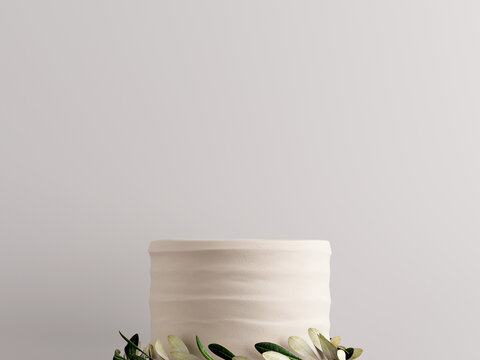 cake topper mockup, 3d render