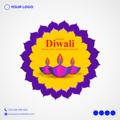 Vector illustration for Happy Diwali greeting