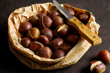 Autumn chestnuts