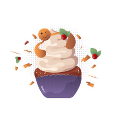 Cupcake illustration vector