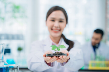 The biochemical structure and chemical composition of plants were the focus of the scientists' investigation.