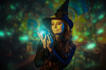 sorceress with magic ball