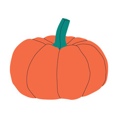 Orange pumpkin. Illustration on a transparent background.