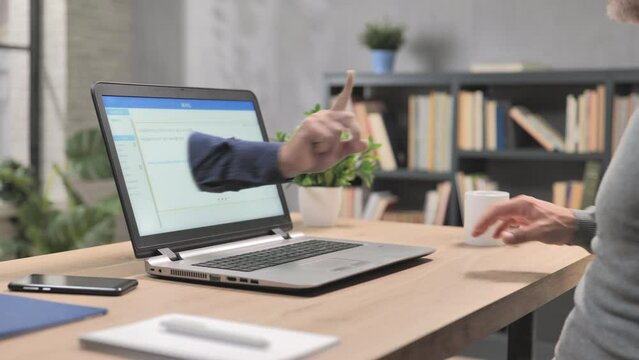 internet security user clicks opens unsafe link,antivirus virtual assistant helps person to prevent computer from cyber attack malware phishing,data protection