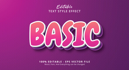 Basic Text Style Effect, Editable Text Effect