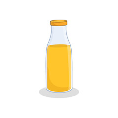 Bottle of juice, lemon juice, orange juice