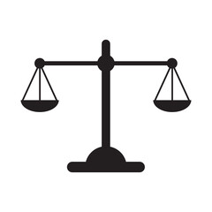 Scale of Justice, Law, Attorneys Icon Vector Illustration Design