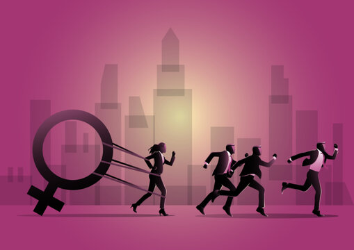 Sexism descrimination concept illustration