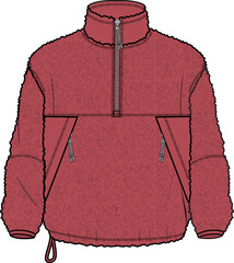 KID WEAR FUR FLEECE JACKET VECTOR © M A A Designs