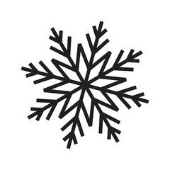 Snowflake outline icon. Vector