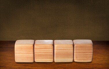 business concept. wooden cubes on the desk
