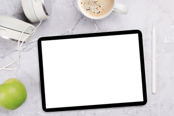 Tablet with blank screen