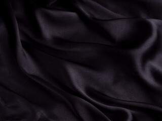 Fototapeta premium Waves of black silk