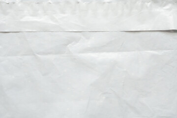 White plastic bag texture background close up