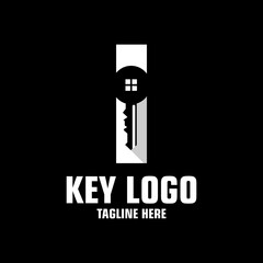 Letter I Key Logo Design Template Inspiration, Vector Illustration.