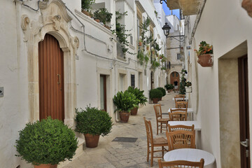 Historic district of Locorotondo. Locorotondo is an Italian municipality of about 14000 inhabitants (as of December 31, 2019) in the metropolitan city of Bari, Apulia region.