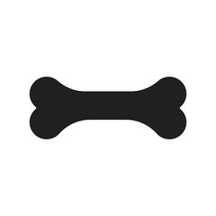 Black bone isolated on white background