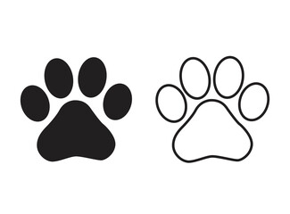 Footprint pet. Paw prints