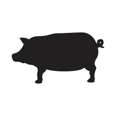 Silhouette of a Pig