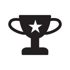 Trophy Icon in Trendy Flat Style