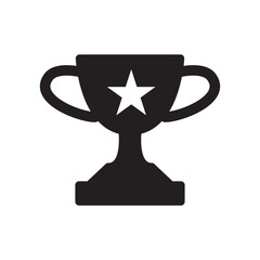 Trophy Icon in Trendy Flat Style