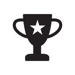 Trophy Icon in Trendy Flat Style