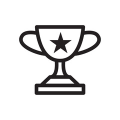 Trophy Icon in Trendy Flat Style