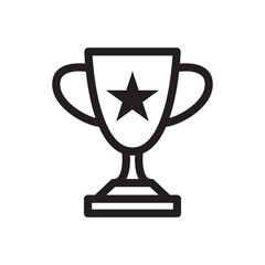 Trophy Icon in Trendy Flat Style