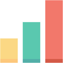 Bar Chart Colored Vector Icon