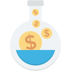 Conical Flask Colored Vector Icon