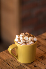Hot Chocolate mug on table